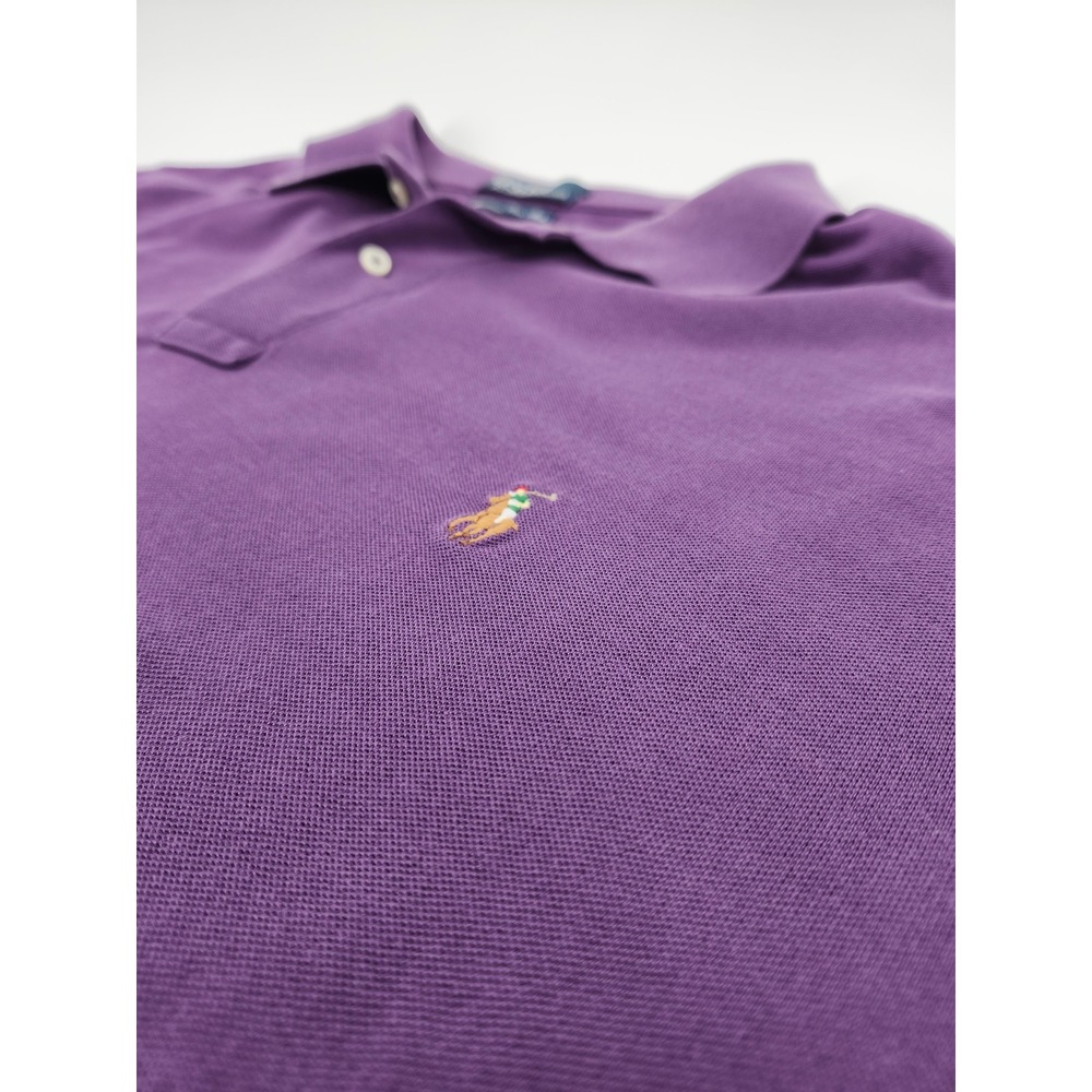 Polo Ralph Lauren Mens Purple Mercerized Pima Mesh Short Sleeve Polo Shirt 2XLT